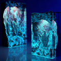 Azure Blue CaveStyle Resin Lamp With An Atmospheric GlowMade Of Epoxy Resin