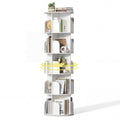 Rotating 5 Tier Book Tower, 360 Degree Revolving Shelf, Vertical Spiral Corner Bookcase