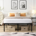 King Size Bed Frame , Heavy Duty Metal Bed Frame , Quick & Easy Assembly, No Noise, Black