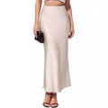Soft Elegant And Sophisticated High-waisted Fishtail Satin Acetate Sheath Skirt