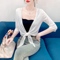 Lightweight Shawl With A Sophisticated Knit Cardigan