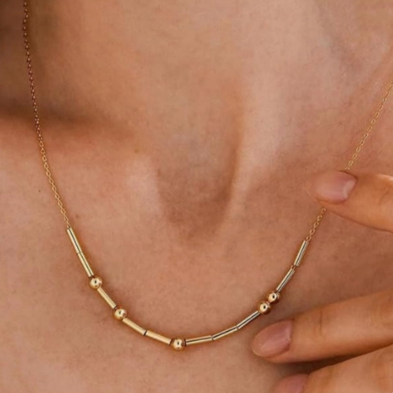 Beaded Clavicle Necklace Chic And Sweet With A Cool Edge