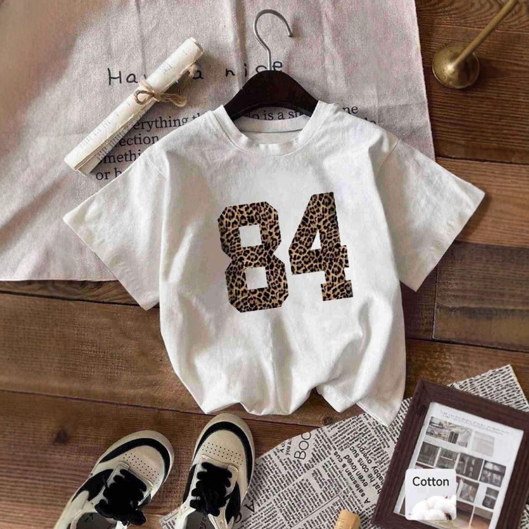 Printed Casual Loose-fit Short-sleeve T-shirt