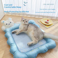 Summer Cooling Ice-silk Dog-shaped Cooling Mat For Sleeping