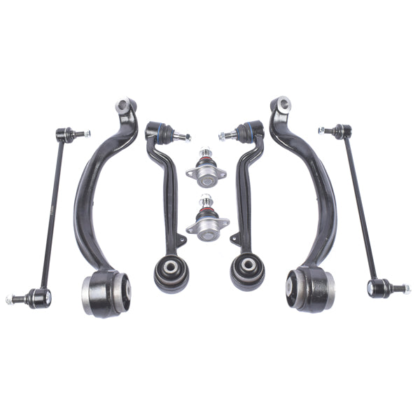 8Pcs Front Upper Lower Left & Right Control Arm Ball Joint Sway Bar For Land Rover Range Rover MK3 2003-2012