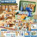 126-Piece Creative Wooden Construction & Tool Set  Early Education Pretend Play Toy
