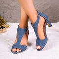 Plus-size Strappy Stiletto-heel Gladiator Sandals