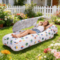 Outdoor Inflatable Bed With A Sunshade Umbrella