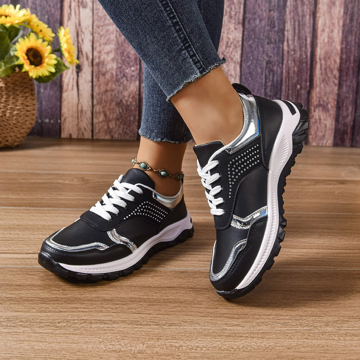 Plus-size Sporty Casual Shoes Autumn New Arrival With A Thick Sole