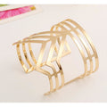 Women's Cuff Bracelet Hollow Out Simple Fashion Alloy Bracelet Jewelry Gold / Silver For Wedding Ceremony
