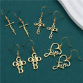 Golden Stainless Steel Heart Earrings