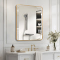 Gold 30  X36  Rectangular Bathroom Wall Mirror
