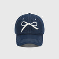 The Lady's Sweet Bow-knitted Curved Eave Fashionably Simple Baseball Cap Is Suitable For Outdoor Outings And Is A Versatile All-purpose Hat For Daily Use.