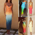Womens Casual Strap Sequin-print Dress