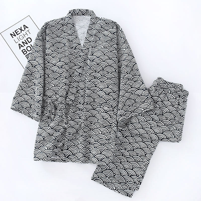 Summer Thin Long-sleeve And Long-pants Kimono