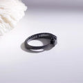 Qishang Copper-plated Silver Serpentine Dark-style Index Finger Ring