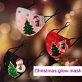 Christmas Glowing Mask 7 color changes LED Light Up Mask Christmas Party KTV Club Festival DIY Party Dress Up Mask Cosplay Props