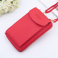 2020 Women Wallet Solid Color Leather Shoulder Straps Shoulder Bag Mobile Phone Big Card Holders Wallet Handbag Pockets girls