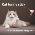 Bite-resistant Cat Teaser Wand With Bell, Feather Cat Toy, Self-amusing Pet Toy For Relieving Boredom