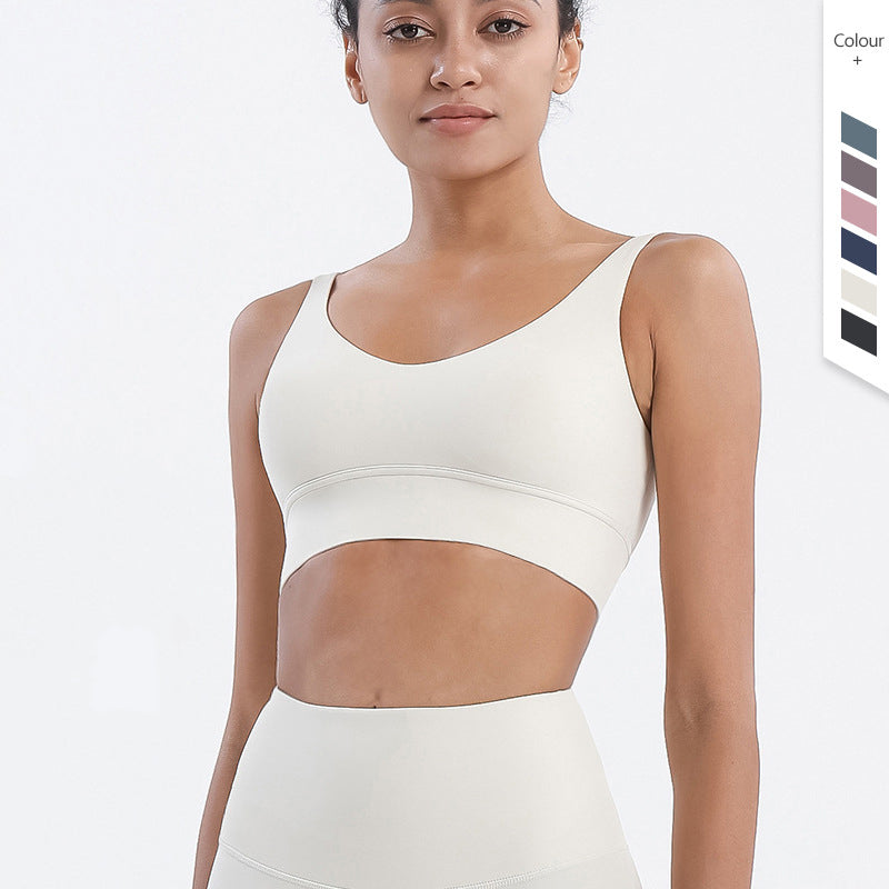 Women Tank Top Summer Shockproof Sports Yoga Cropped Top