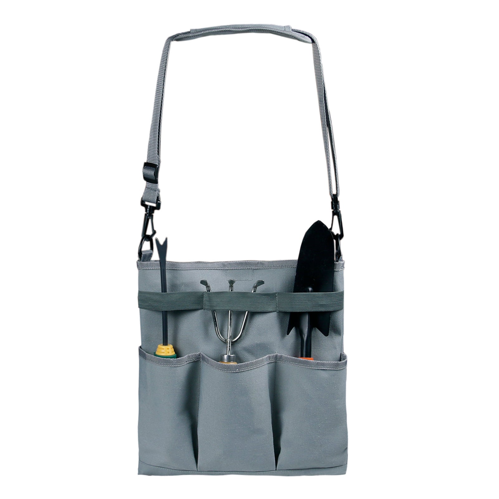10Pcs Garden Tool Bag Gardening Storage Shoulder Bag with 3 External Pockets