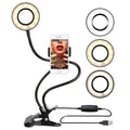 Photo Studio Selfie LED Ring Light with Cell Phone Mobile Holder for Youtube Live Stream Makeup Camera Lamp for iPhone Android