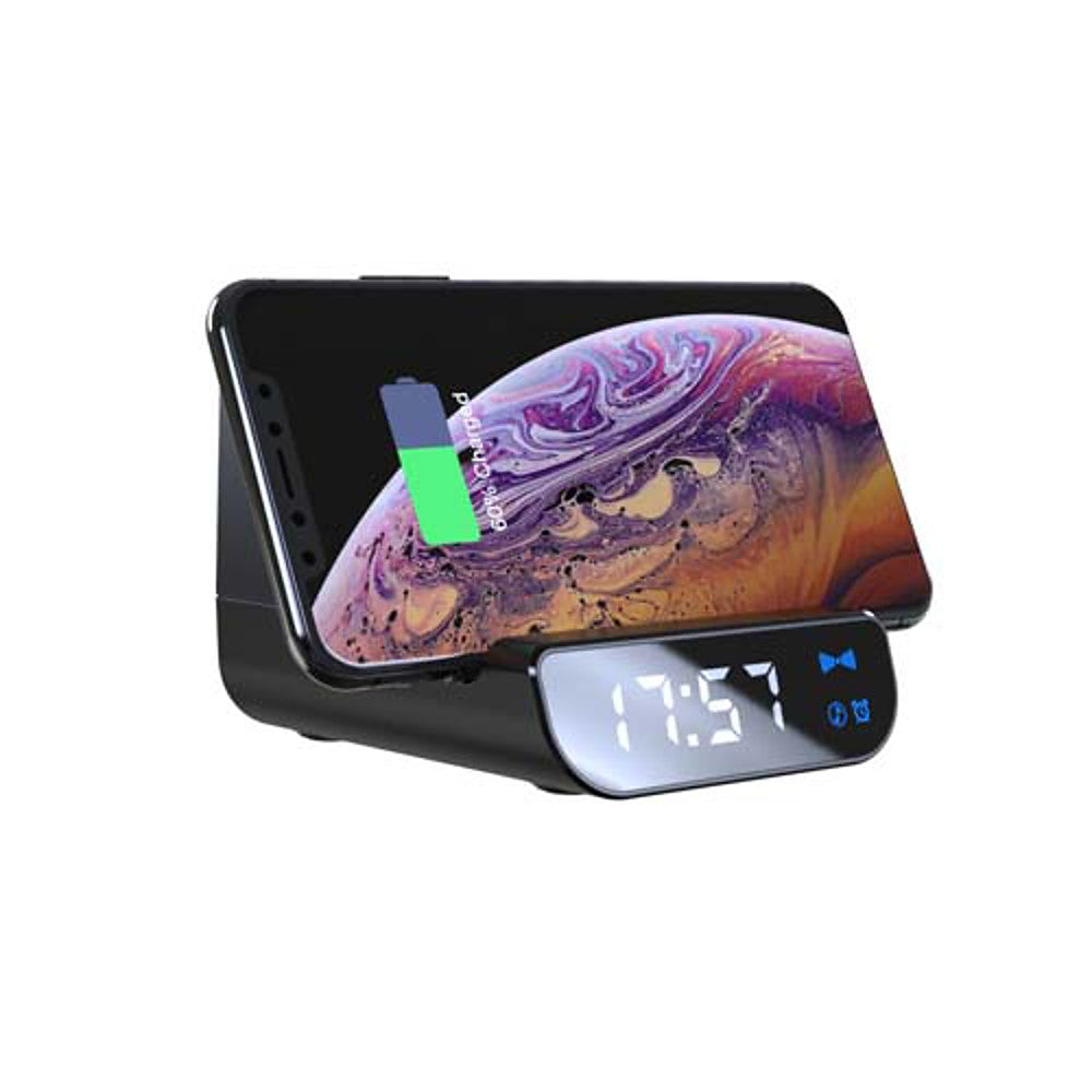 New Hotsale Wireless Bluetooth Speaker with Mic for Call Phones Alarm Clock Charging Mobile Power Clock 6 - In - 1 Bluetooth Speaker