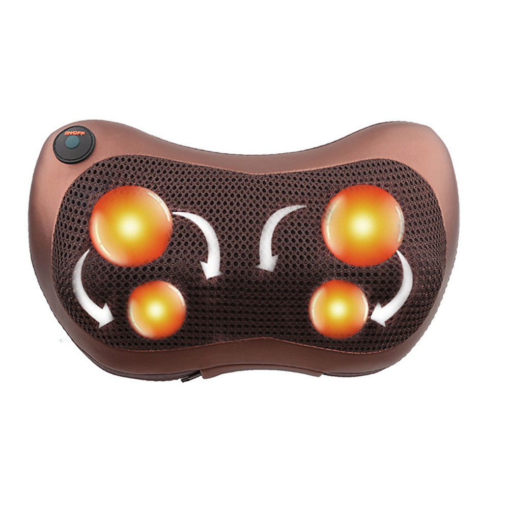 1 Button Relaxation Massage Pillow Vibrator Electric Shoulder Back Heating Kneading Infrared therapy for shiatsu Neck Massage