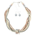 Women's Pearl Bridal Jewelry Sets Layered Love Statement Colorful Imitation Pearl Earrings Jewelry Grey / White For Wedding Party 1 set