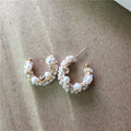 Women's Earrings Classic Joy S925 Sterling Silver Earrings Jewelry White For Gift Daily Festival 1 Pair