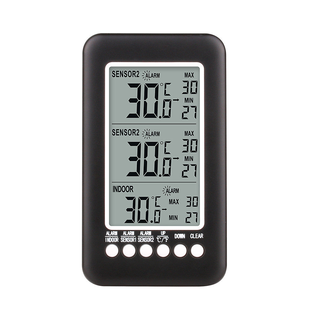 LITBest FT3315RF Professional / Durable Alarm Clock  Electronic Thermometer Working range of indoor temperature test: 0°C~50°C (32°F~122°F) Dual outdoor channel temperature receiving range: -40 ° C