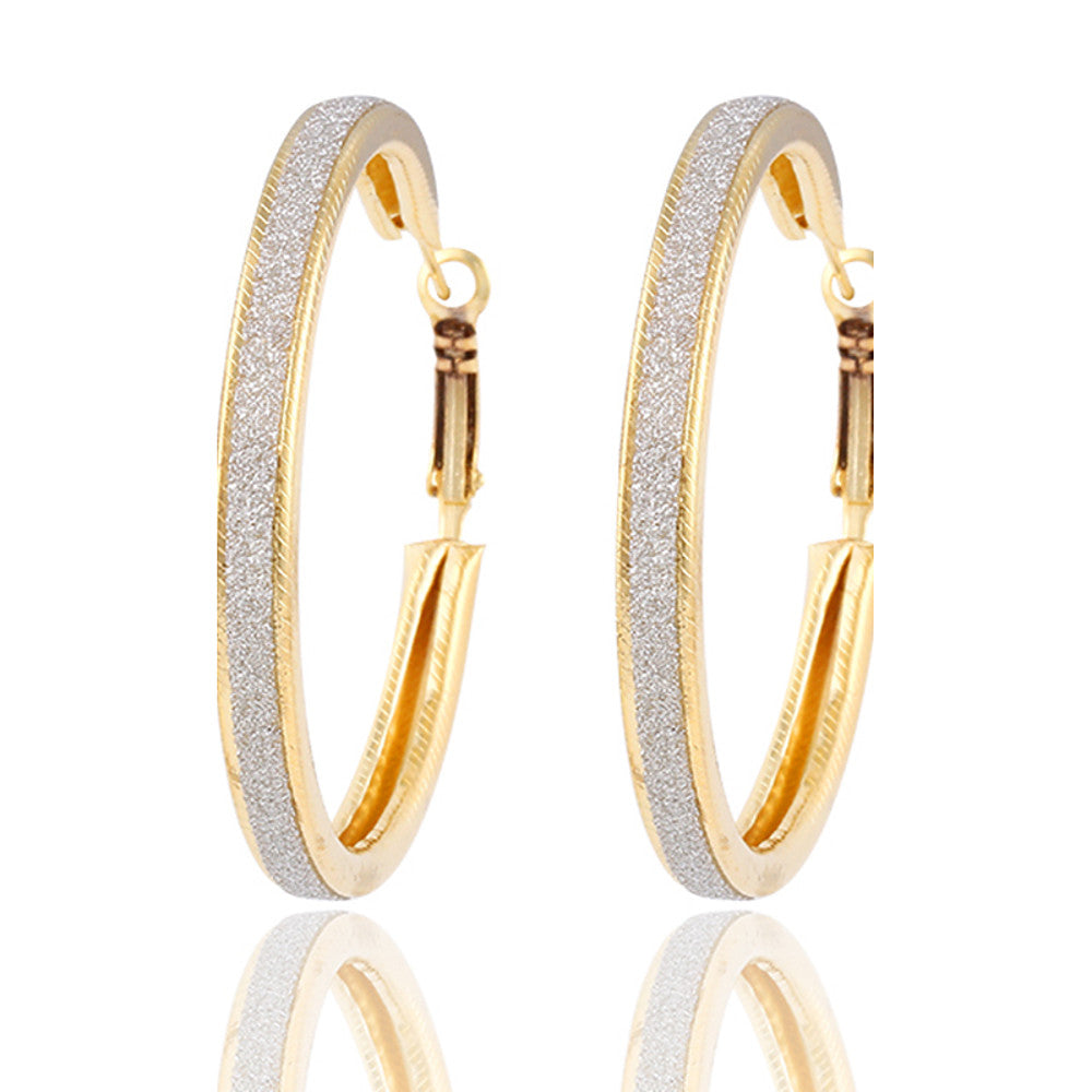 Women's Hoop Earrings Silver Plated Gold Plated Earrings Jewelry Gold / Silver For Wedding Party