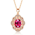 Women's Fuchsia AAA Cubic Zirconia Pendant Necklace Classic Mini Classic Gold Plated Chrome Rose Gold 45 cm Necklace Jewelry 1pc For Daily
