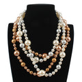 Women's Pearl Bridal Jewelry Sets Layered Love Statement Colorful Imitation Pearl Earrings Jewelry White / Champagne For Wedding Party 1 set