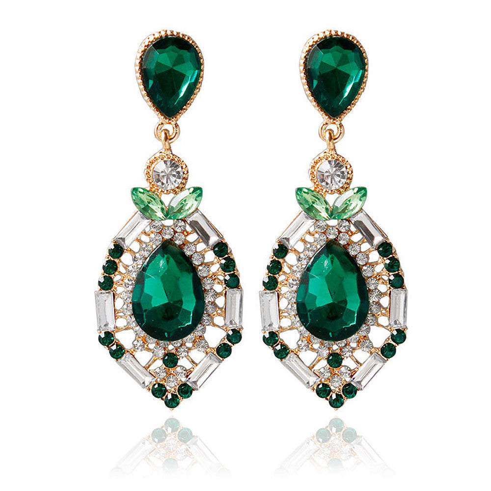 Women's Earrings Vintage Style Love Statement Bohemian Imitation Diamond Earrings Jewelry Fuchsia / Blue / Dark Green For Party Daily Holiday 1 Pair