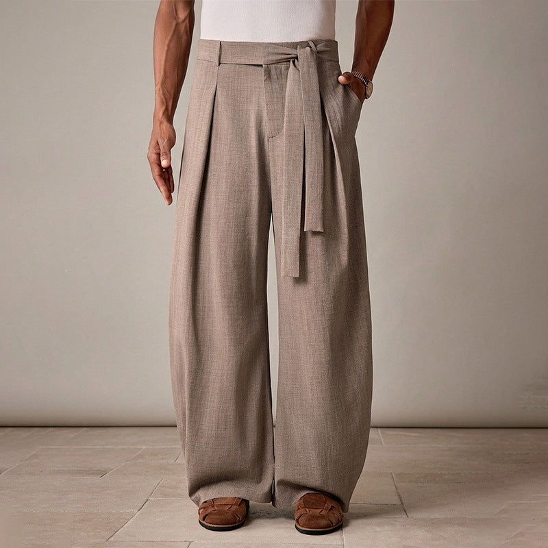Mens Drapey Loose-Fit Fashionable Casual Pants