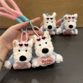 Cute West Highland Terrier Plush Pendant Keychain
