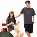 Mens Solid-color Round-neck Short-sleeve T-shirt