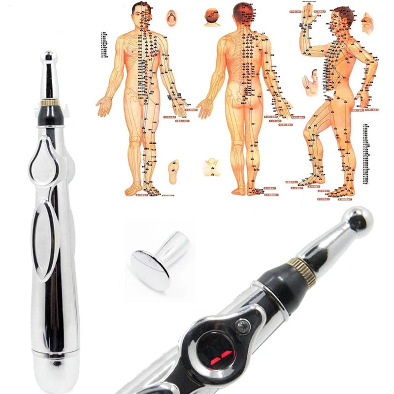 Electronic Acupuncture Pen Electric Meridians Laser Therapy Heal Massage Tools