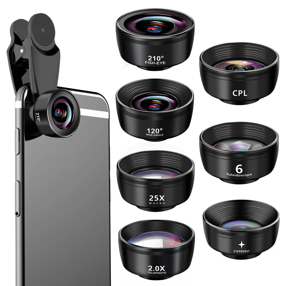 Wide Angle Cell Phone Camera Lens Fish Eye Macro Lens Set