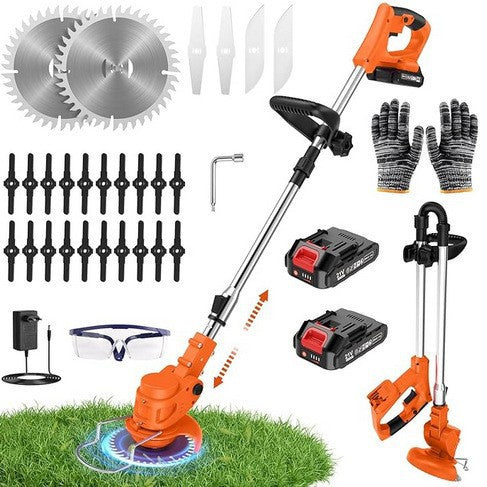 Cordless Lawn Trimmer With Dual Safety Switches