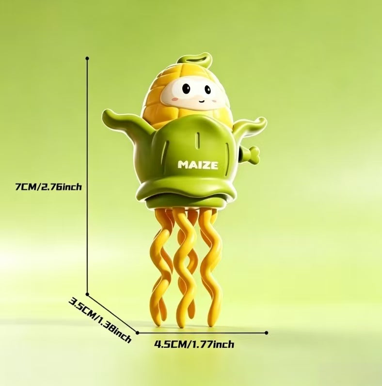 Christmas Kids Gift Wind-Up Corn Toy, Magical Mini Dancing Corn, Stand And Lie Down Dual Mode, Fun Swinging Creative Stress Relief Puzzle Toy, New Year Child Gift