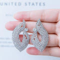 Korean Bold Full Rhinestone Studs, Sparkling Movable Elegant Women Earrings