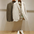 Plus-size Mens Linen Slim-fit Suit Set