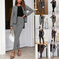 Womens Coat Cardigan And Leggings Two-piece Set