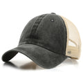 Color-matched Adjustable Patchwork Mesh Fabric, Lightweight And Breathable, Washable And Distressed, Simple And Fashionable Baseball Cap, Suitable For Daily Exercise And Outings.