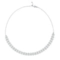 S925 Sterling Silver Lace Weave Necklace 45cm Adjustable 4.4g 9.4mm Platinum Gold Rose Gold Plated Gift Box