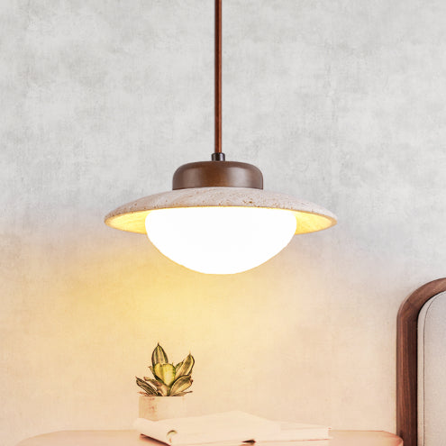 Creamy-style Creative Wabi-sabi Minimalist Pendant Light For Balconies Corridors And Entryways