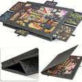 Foldable Puzzle Table With Sorting System Portable Puzzle Organizer For Adults Featuring A Built-in Stand And Protective Cover Spacious Family Game Board Gift For Puzzle Enthusiasts