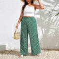 Printed Waist-cinching Trousers